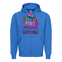 True Royal ohana means family Zipper Hoodie - Zillion Design Studio