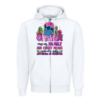 White ohana means family Zipper Hoodie - Zillion Design Studio