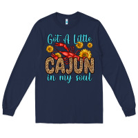 Navy got a little cajun in my soul Long Sleeve Tee - Zillion Design Studio