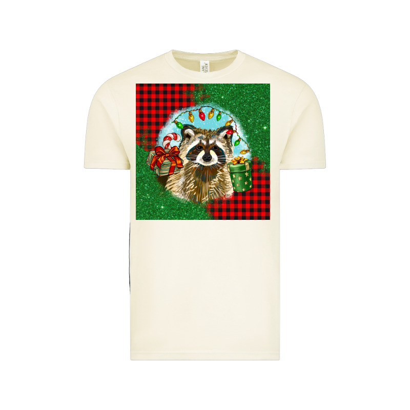 Christmas Raccoon Vintage Tee by BarkalooDesign | Teevron