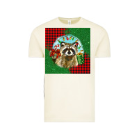 Vintage Arctic christmas raccoon Vintage Tee - BarkalooDesign