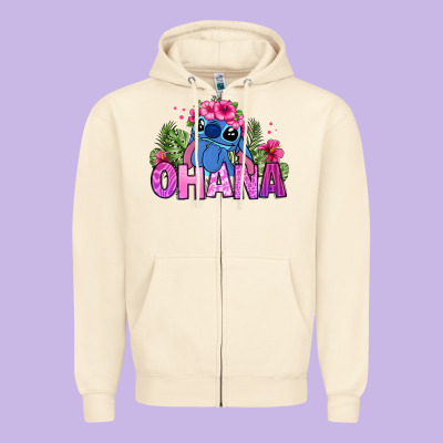 Ohana Stitch Zipper Hoodie Designed By Zillion Design Studio