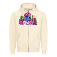 Sandshell ohana stitch Zipper Hoodie - Zillion Design Studio