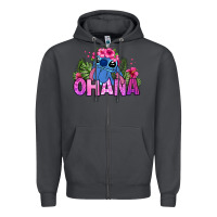 Smoke ohana stitch Zipper Hoodie - Zillion Design Studio