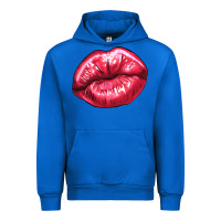 Cobalt lips mark Urban Hoodie - NancyCooperArtShop