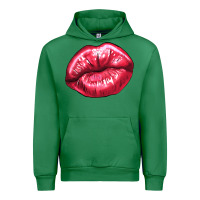 Emerald lips mark Urban Hoodie - NancyCooperArtShop