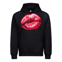 Foreset Green lips mark Urban Hoodie - NancyCooperArtShop