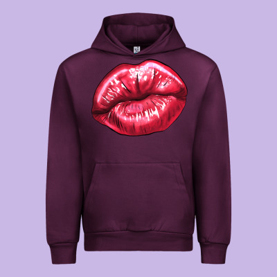 Lips Mark Urban Hoodie Designed By Nancycooperartshop