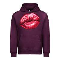 Mauve Wine lips mark Urban Hoodie - NancyCooperArtShop