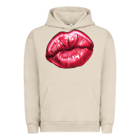 Pigment French Oak lips mark Urban Hoodie - NancyCooperArtShop