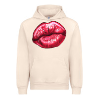 Sandshell lips mark Urban Hoodie - NancyCooperArtShop