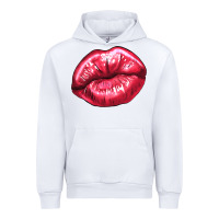 White lips mark Urban Hoodie - NancyCooperArtShop
