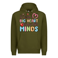 Army Green it takes a big heart for shape little minds Premium Hoodie - MaliasSmallBusiness