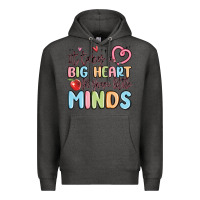 Charcoal Heather it takes a big heart for shape little minds Premium Hoodie - MaliasSmallBusiness