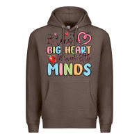Coffee it takes a big heart for shape little minds Premium Hoodie - MaliasSmallBusiness