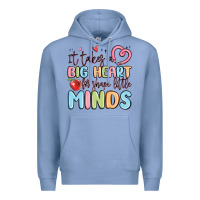 Colony Blue it takes a big heart for shape little minds Premium Hoodie - MaliasSmallBusiness