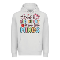 Dove Grey it takes a big heart for shape little minds Premium Hoodie - MaliasSmallBusiness