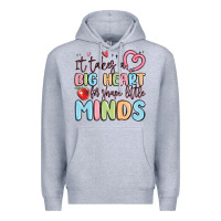 Heather Grey it takes a big heart for shape little minds Premium Hoodie - MaliasSmallBusiness