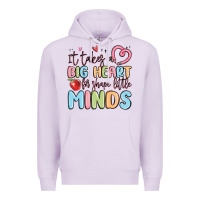 Lilac it takes a big heart for shape little minds Premium Hoodie - MaliasSmallBusiness