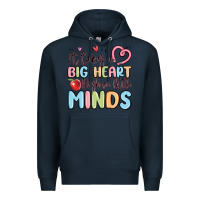 Navy it takes a big heart for shape little minds Premium Hoodie - MaliasSmallBusiness
