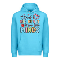 Ocean Blue it takes a big heart for shape little minds Premium Hoodie - MaliasSmallBusiness