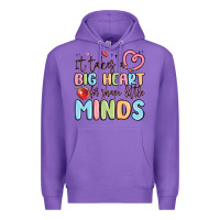 Purple it takes a big heart for shape little minds Premium Hoodie - MaliasSmallBusiness