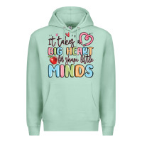 Seafoam it takes a big heart for shape little minds Premium Hoodie - MaliasSmallBusiness
