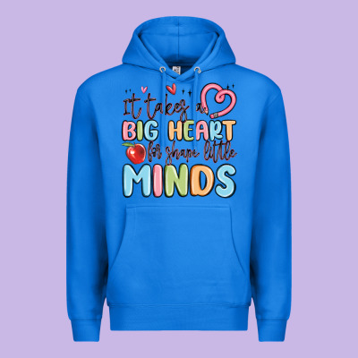 It Takes A Big Heart For Shape Little Minds Premium Hoodie Designed By Maliassmallbusiness