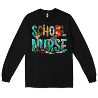 Black school nurse Long Sleeve Tee - texasbilliewilder