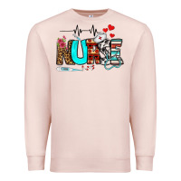 Pale Pink western nurse Premium Sweatshirt - BundleAndBundleShop