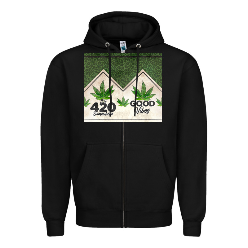 420 Somewhere Good Vibes Weed Tumbler2 Zipper Hoodie by CTS Tumbler Store | Teevron