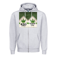Heather Grey 420 somewhere good vibes weed tumbler2 Zipper Hoodie - CTS Tumbler Store