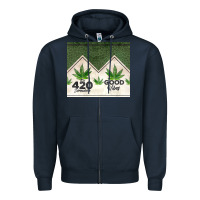 Navy 420 somewhere good vibes weed tumbler2 Zipper Hoodie - CTS Tumbler Store