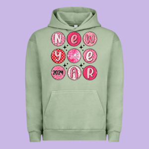 New Year 2024 Urban Hoodie Designed By Maliassmallbusiness