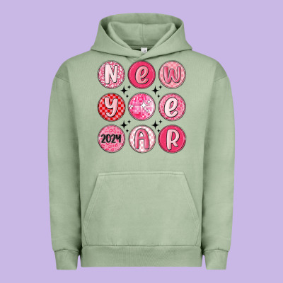 New Year 2024 Urban Hoodie Designed By Maliassmallbusiness