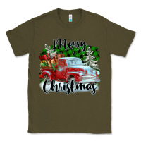 Army Green Merry Christmas Truck With Gifts Classic Tee - FaDigitalArtStudio