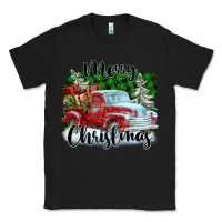 Black Merry Christmas Truck With Gifts Classic Tee - FaDigitalArtStudio