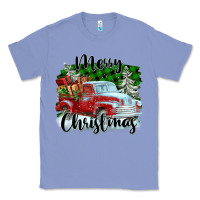 Colony Blue Merry Christmas Truck With Gifts Classic Tee - FaDigitalArtStudio