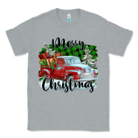 Heather Grey Merry Christmas Truck With Gifts Classic Tee - FaDigitalArtStudio