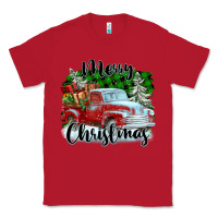 Red Merry Christmas Truck With Gifts Classic Tee - FaDigitalArtStudio