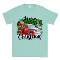 Seafoam Merry Christmas Truck With Gifts Classic Tee - FaDigitalArtStudio