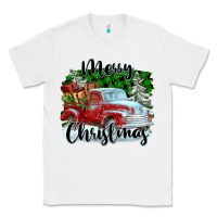 White Merry Christmas Truck With Gifts Classic Tee - FaDigitalArtStudio