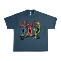 Midnight Navy let's get lit Urban Heavy Tee - MaliasSmallBusiness
