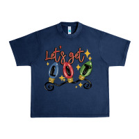 Navy let's get lit Urban Heavy Tee - MaliasSmallBusiness