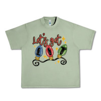 Oil Green let's get lit Urban Heavy Tee - MaliasSmallBusiness