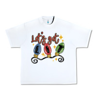 White let's get lit Urban Heavy Tee - MaliasSmallBusiness