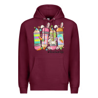Burgundy teaching my favorite peeps Premium Hoodie - MaliasSmallBusiness