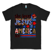 Black she loves jesus and america too Classic Tee - Zillion Design Studio