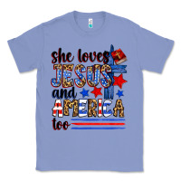 Colony Blue she loves jesus and america too Classic Tee - Zillion Design Studio