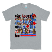 Heather Grey she loves jesus and america too Classic Tee - Zillion Design Studio